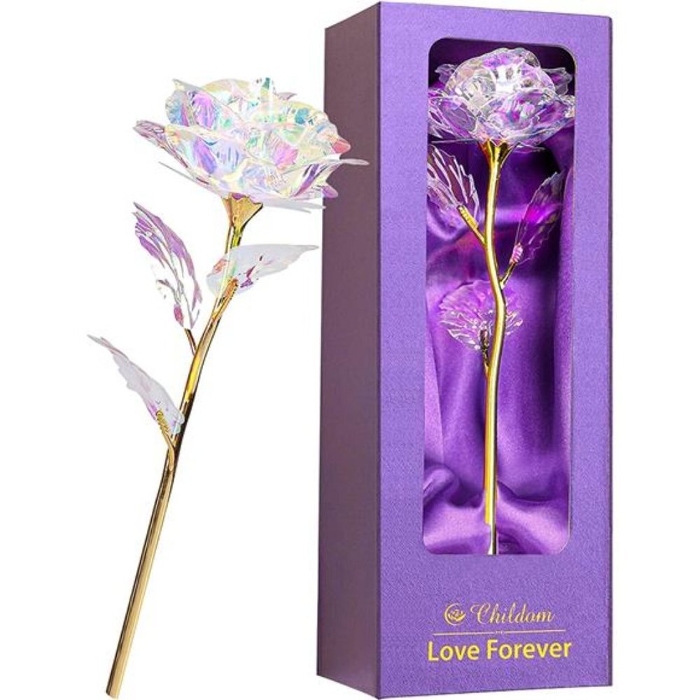 Mothers Day Women Gifts From Daughter Son, Rainbow Rose Flower Gift